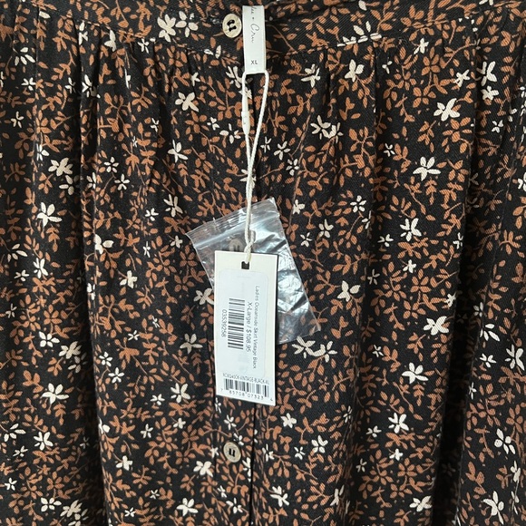 Rylee and Cru Vintage-Black Winter Bloom Oceanside Womens Skirt - Picture 4 of 7